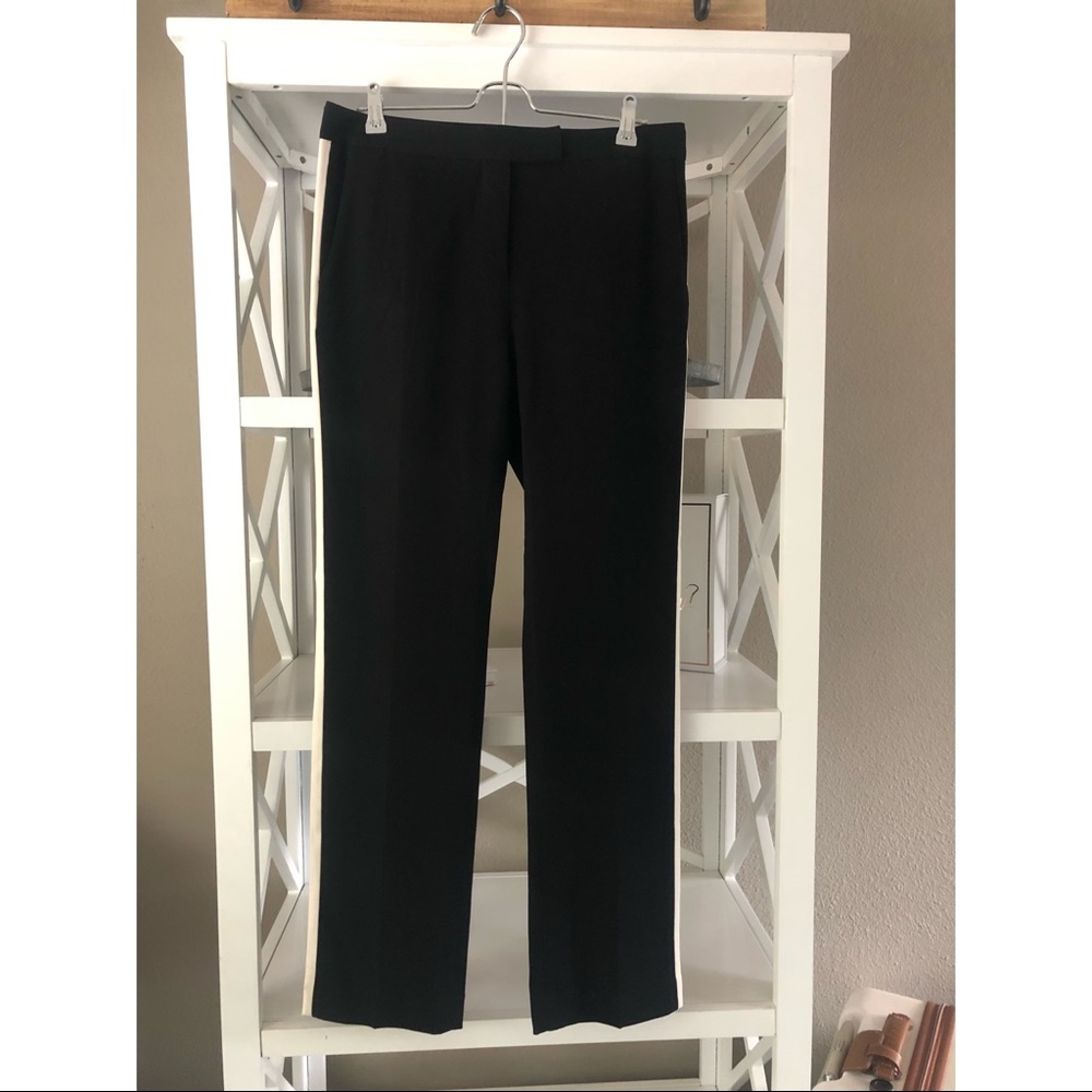 NWOT Wilfred Black Cream Tuxedo Stripe Slack sz 4